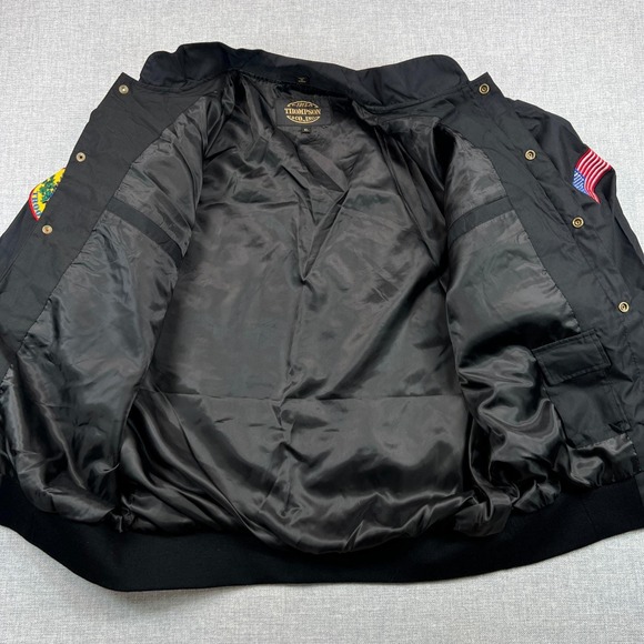 Vintage 90s Thompson & Co Cigars Racing Jacket Men XL Embroidered Patches Bomber - Picture 5 of 14